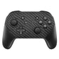 eXtremeRate Retail Black Silver Carbon Fiber Patterned Soft Touch Faceplate and Backplate Replacement Shell Housing Case for NS Switch Pro Controller - MRS202