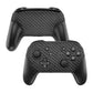 eXtremeRate Retail Black Silver Carbon Fiber Patterned Soft Touch Faceplate and Backplate Replacement Shell Housing Case for NS Switch Pro Controller - MRS202