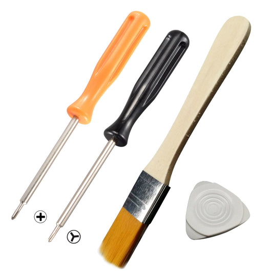 eXtremeRate Retail "Y" "+" Cross Triwing Screw Driver Brush Set + 2pcs Screen Protector For Nintendo Switch - NSAR0017GC+NSPJ0015GC