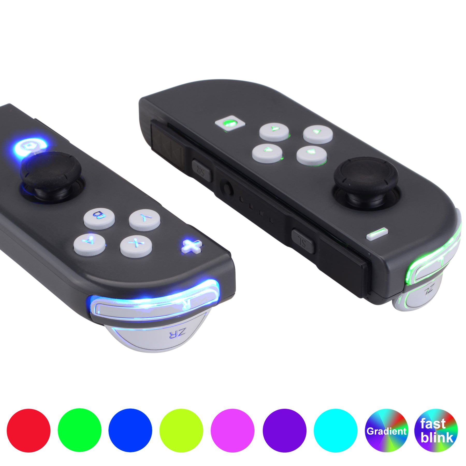 eXtremeRate 7 Colors 9 Modes NS Joycon DFS LED Kit, Multi-Colors