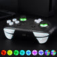 eXtremeRate Retail Multi-Colors Luminated Thumbsticks D-pad ABXY ZR ZL L R White Classic Symbol Buttons DTFS LED Kit for NS Switch Pro Controller - 9 Colors Modes 6 Areas DIY Option Button Control - NSLED017