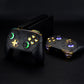eXtremeRate Retail Multi-Colors Luminated Thumbsticks D-pad ABXY ZR ZL L R Chrome Gold Classic Symbol Buttons DTFS LED Kit for NS Switch Pro Controller - 9 Colors Modes 6 Areas DIY Option Button Control - NSLED021