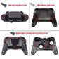 eXtremeRate Retail Black Silver Carbon Fiber Patterned Soft Touch Faceplate and Backplate Replacement Shell Housing Case for NS Switch Pro Controller - MRS202