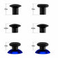 eXtremeRate Retail ThumbsGear Interchangeable Ergonomic Thumbstick for ps4 Slim ps4 Pro ps5 Controller with 3 Height Domed and Concave Grips Adjustable Joystick - Chrome Blue & Black - P4J1107