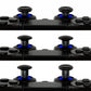 eXtremeRate Retail ThumbsGear Interchangeable Ergonomic Thumbstick for ps4 Slim ps4 Pro ps5 Controller with 3 Height Domed and Concave Grips Adjustable Joystick - Chrome Blue & Black - P4J1107