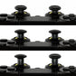 eXtremeRate Retail ThumbsGear Interchangeable Ergonomic Thumbstick for ps4 Slim ps4 Pro Controller with 3 Height Domed and Concave Grips Adjustable Joystick -  Chrome Glossy Gold & Black - P4J1108