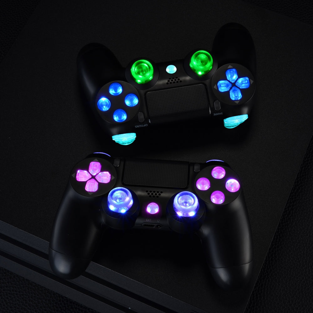 eXtremeRate Multi-Colors Luminated D-pad Thumbstick Trigger Home
