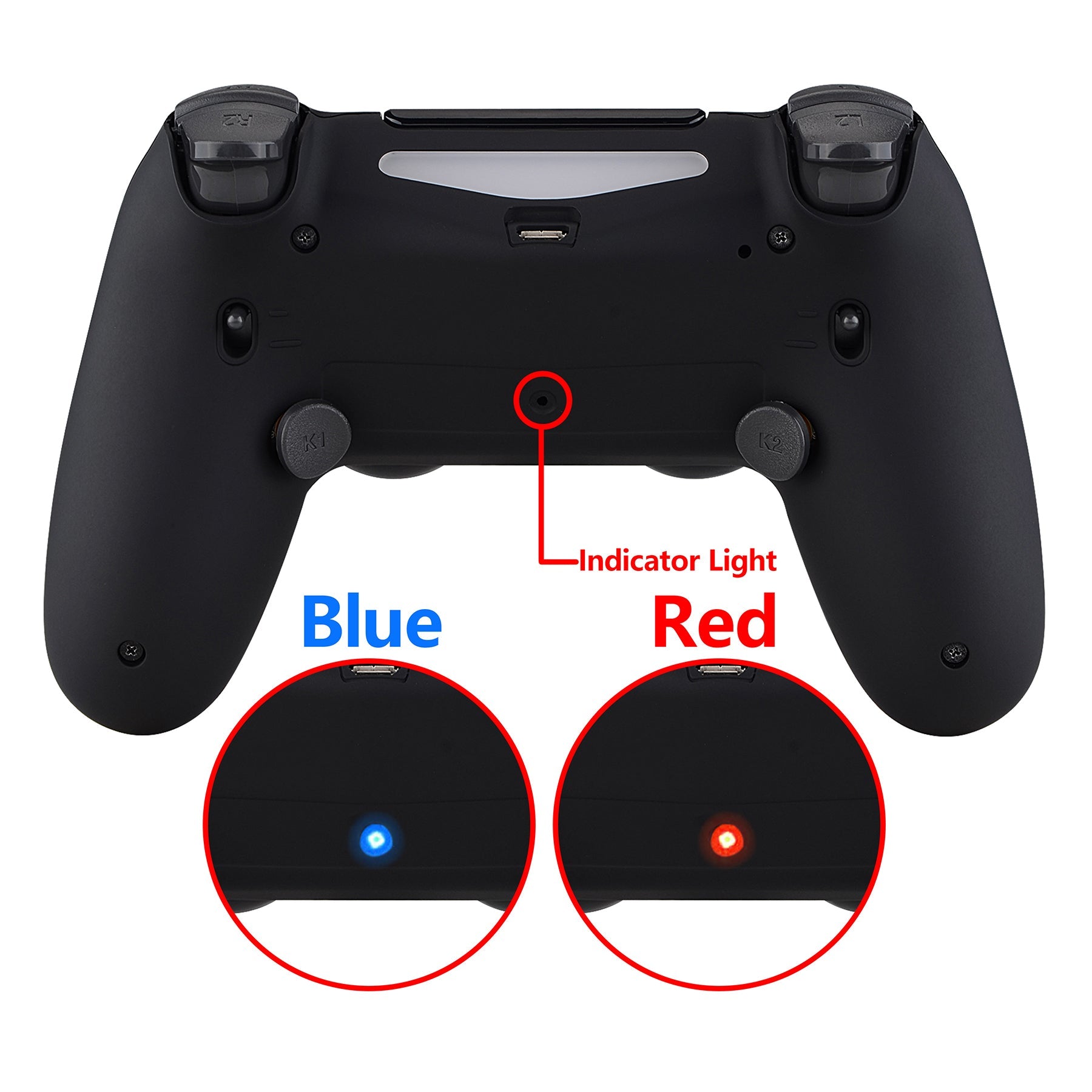 eXtremeRate Retail Soft Touch Black Dawn 2.0 FlashShot Trigger Stop Remap Kit for ps4 CUH-ZCT2 Controller, Part & Back Shell & 2 Back Buttons & 2 Trigger Lock for ps4 Controller JDM 040/050/055 - P4QS008