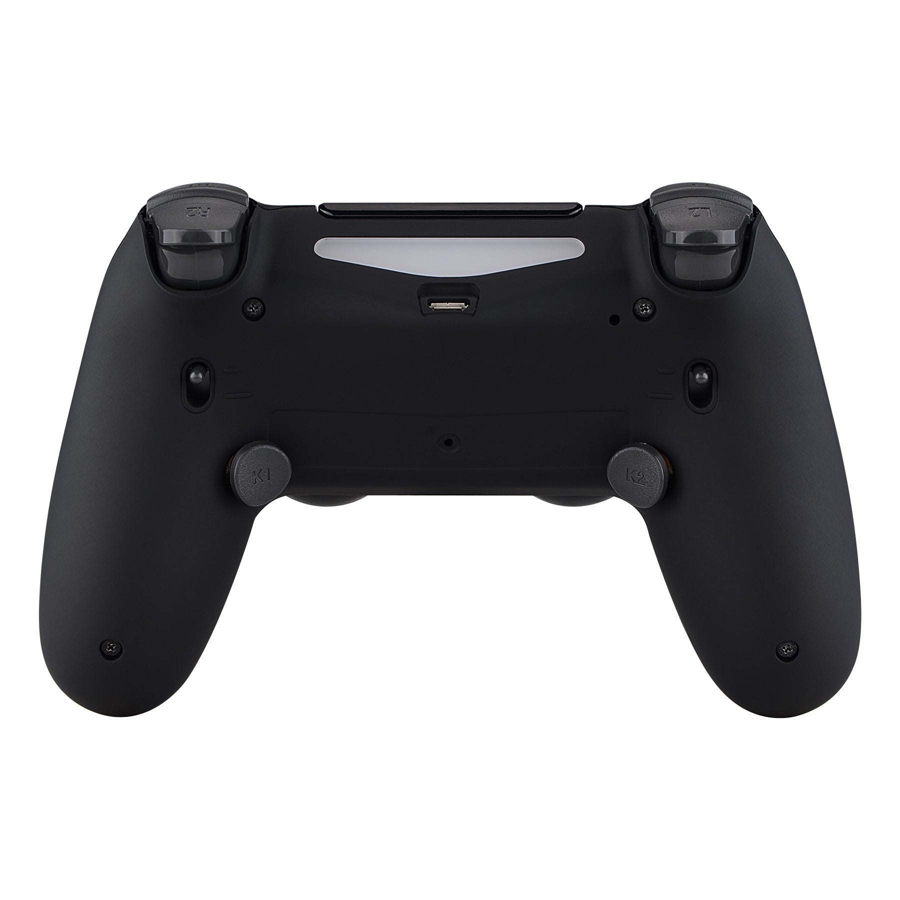 eXtremeRate Retail Soft Touch Black Dawn 2.0 FlashShot Trigger Stop Remap Kit for ps4 CUH-ZCT2 Controller, Part & Back Shell & 2 Back Buttons & 2 Trigger Lock for ps4 Controller JDM 040/050/055 - P4QS008
