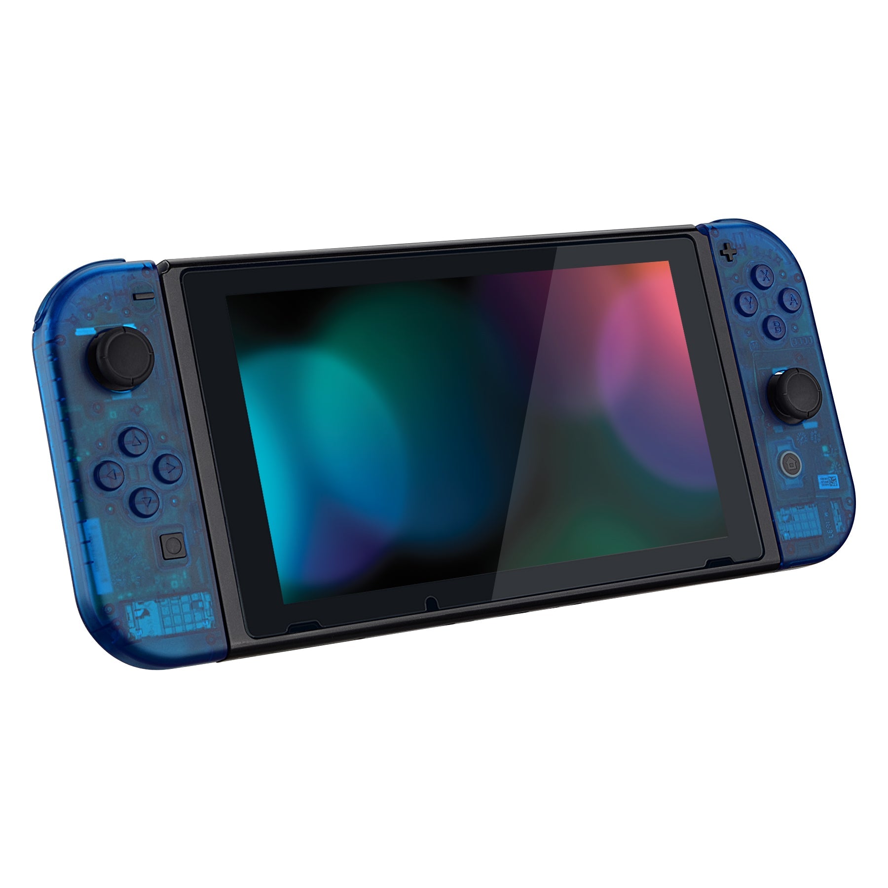 eXtremeRate Transparent Clear Blue Back Plate for Nintendo Switch