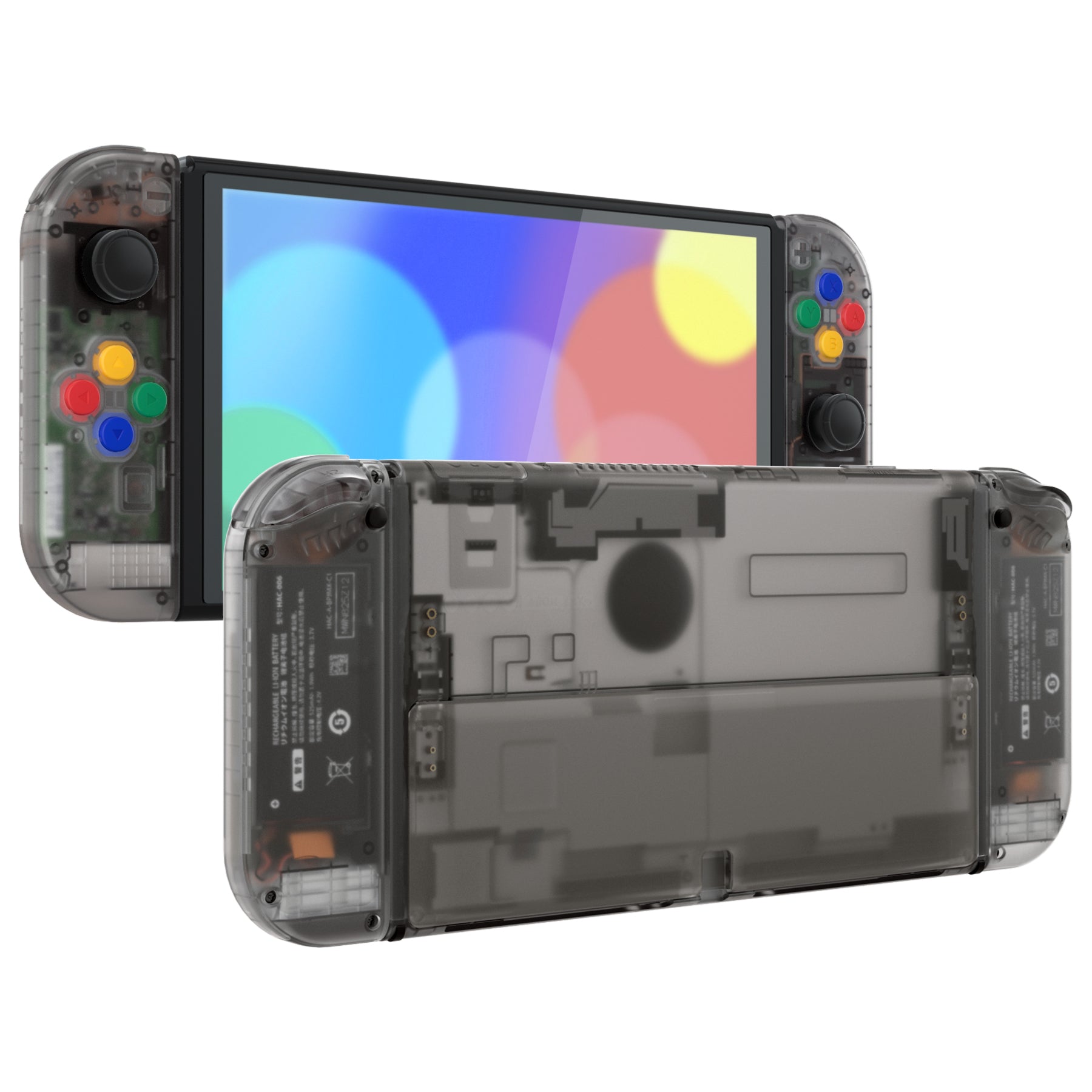 【カスタム】Nintendo Switch本体 クリアブラック eXtremeRate Clear Black Custom Full Set Shell for Nintendo Switch