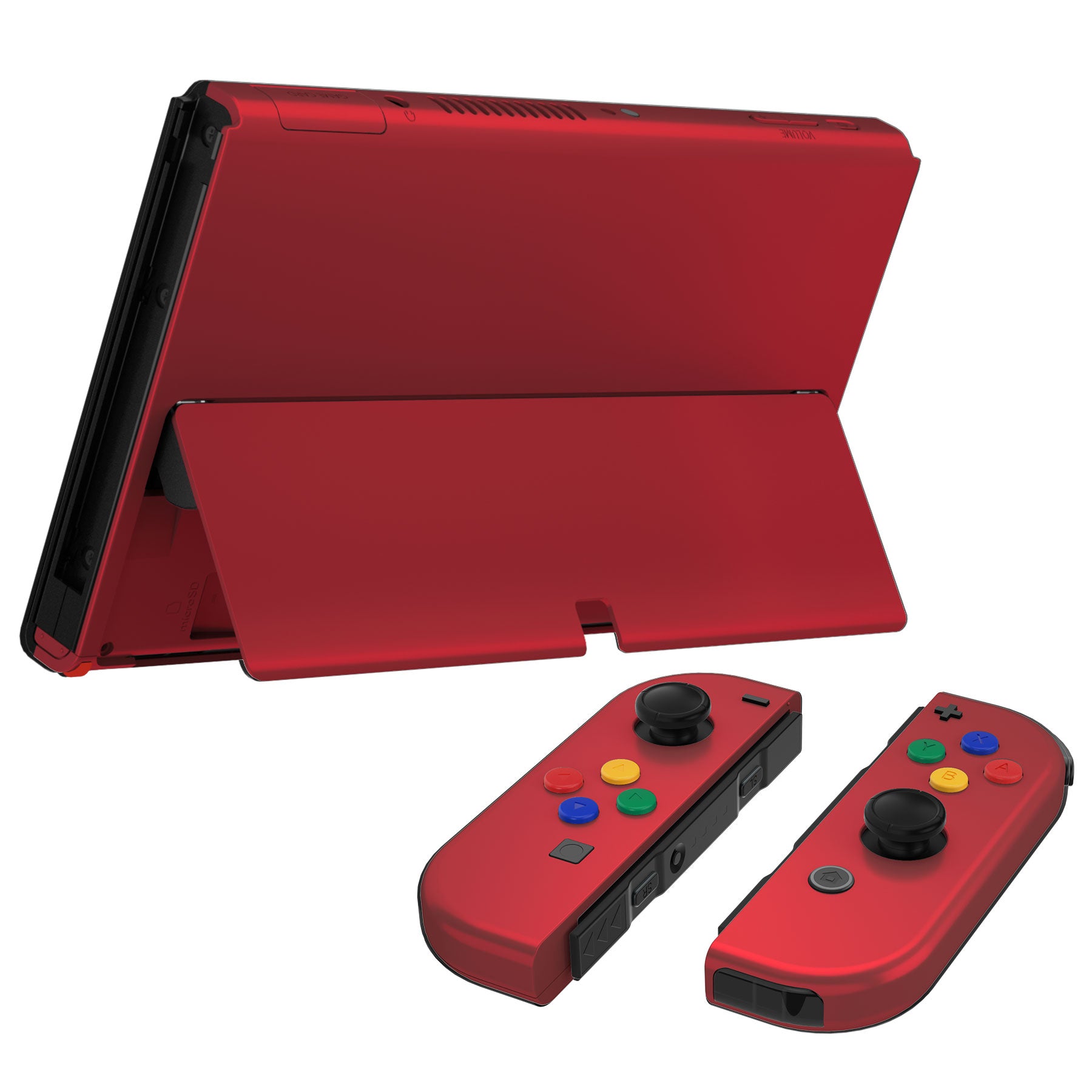 eXtremeRate Vampire Red Soft Touch Full Set Shell for Nintendo