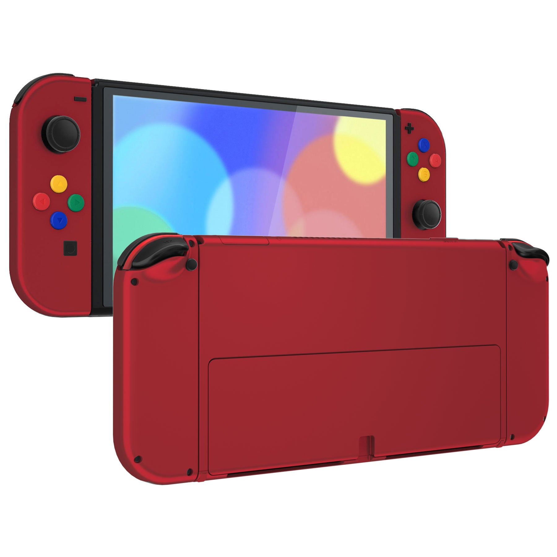eXtremeRate Vampire Red Soft Touch Full Set Shell for Nintendo