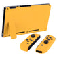 eXtremeRate Retail Soft Touch Grip Caution Yellow Handheld Console Back Plate, Joycon Handheld Controller Housing Shell With Full Set Buttons DIY Replacement Part for Nintendo Switch - QP305
