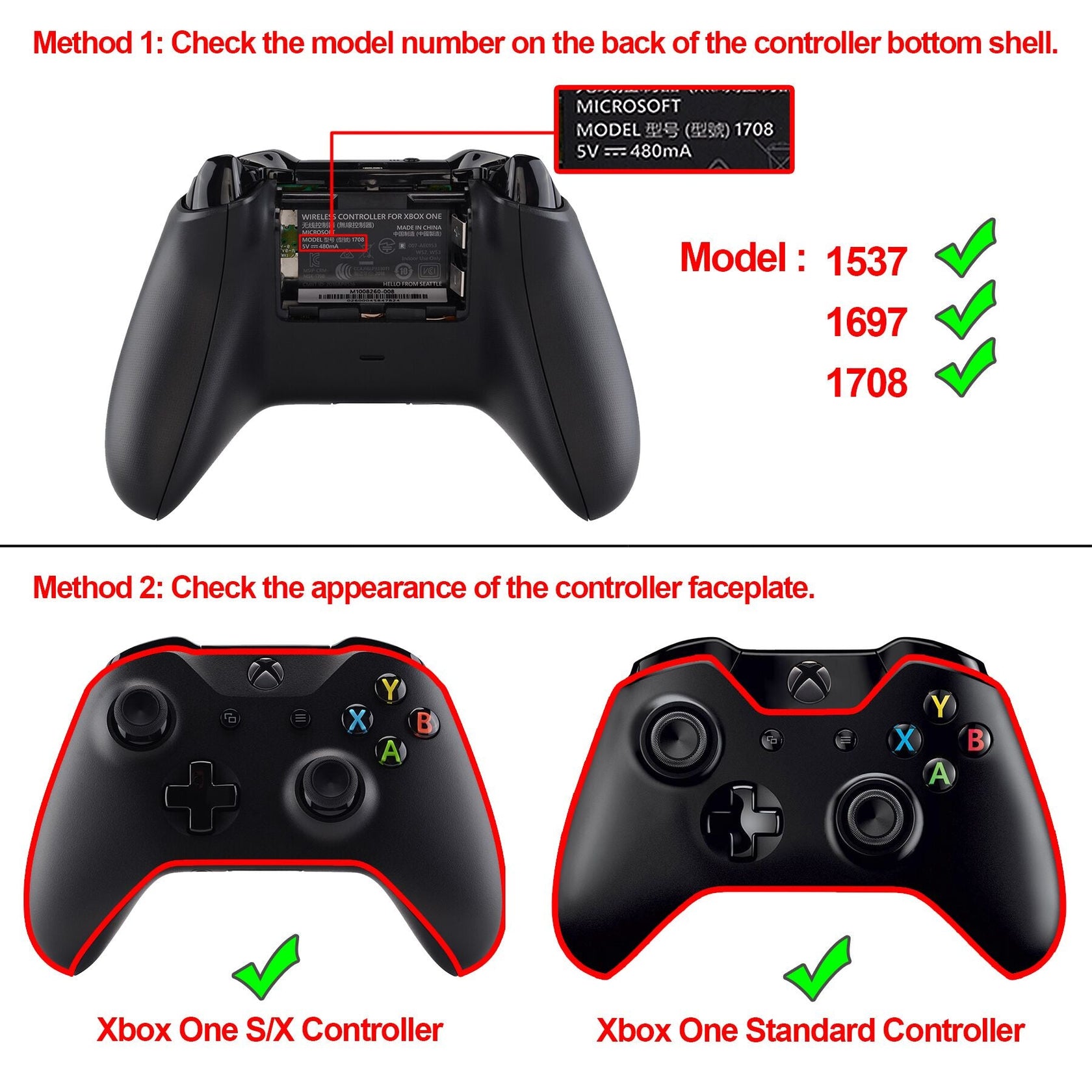 eXtremeRate Multi-Colors Luminated D-pad Thumbsticks Start Back ABXY ...