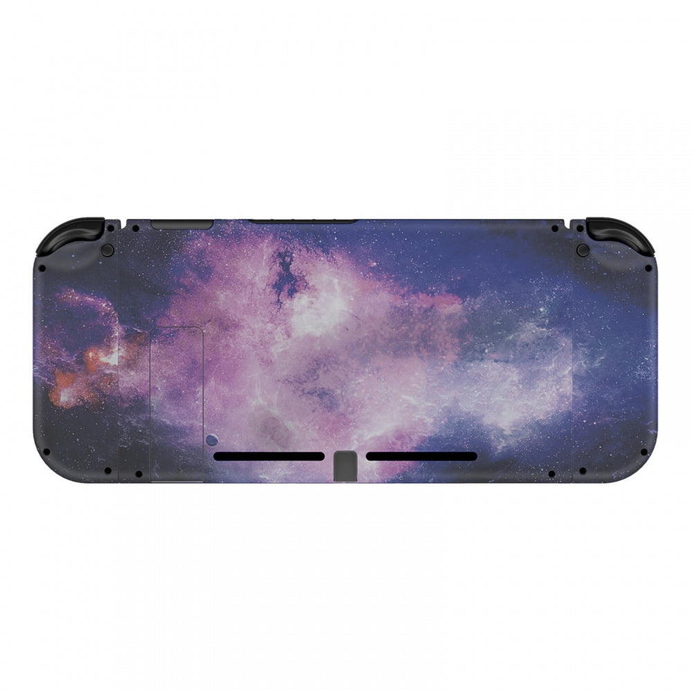 eXtremeRate Retail Nubula Galaxy Back Plate for Nintendo Switch Console, NS Joycon Handheld Controller Housing with Colorful Buttons, DIY Replacement Shell for Nintendo Switch - QT113