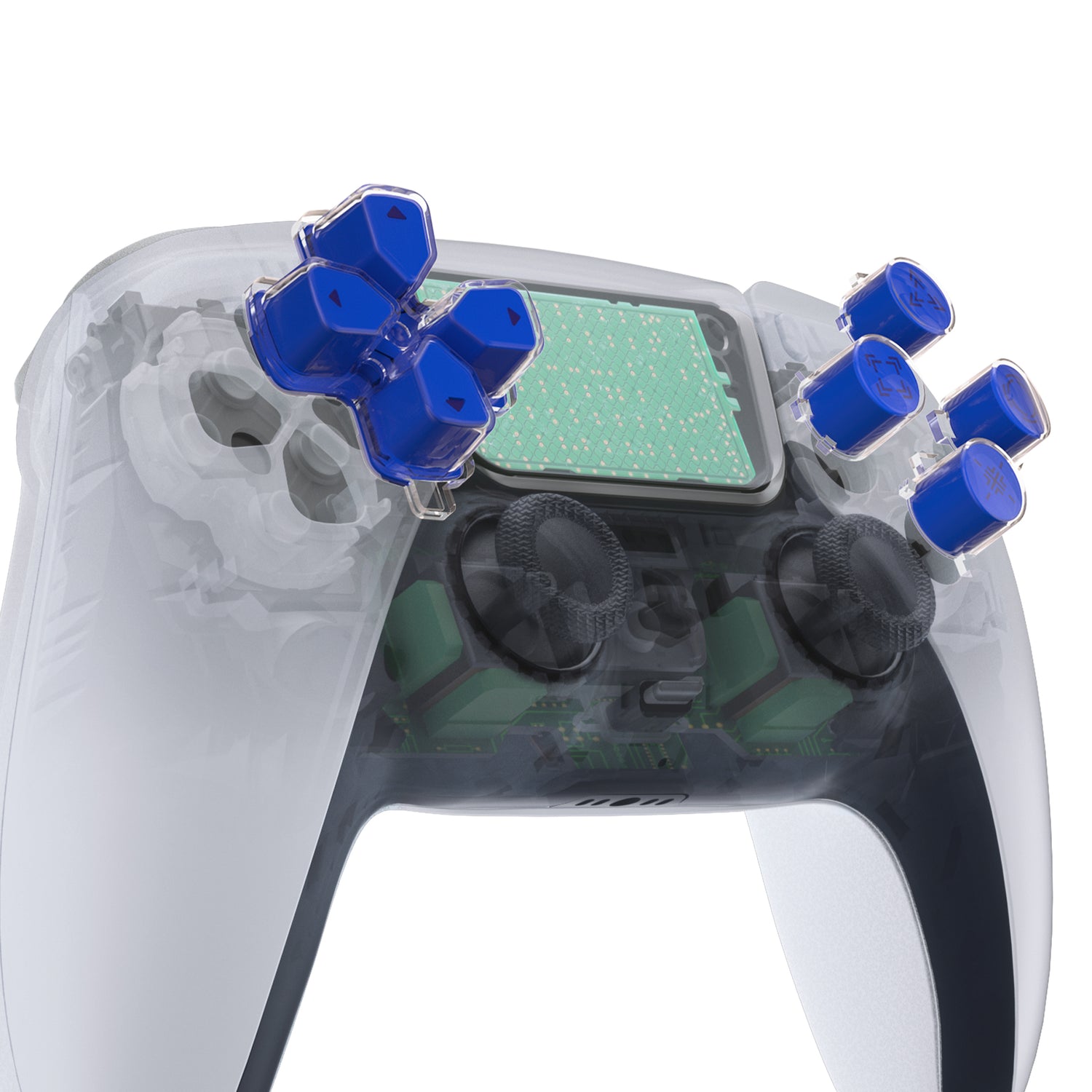 Three-Tone Dpad Action Buttons With Redesigned Symbols for PS5 Controller