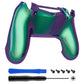eXtremeRate Retail Green and Purple Bottom Shell, Chameleon Back Housing Case Cover, Game Improvement Replacement Parts for ps4 Slim Pro Controller JDM-040, JDM-050 and JDM-055 - SP4BP02