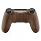 eXtremeRate Retail Wood Grain Soft Touch Back Housing Cover Bottom Shell Repair Part for ps4 Slim Pro Controller JDM-040 JDM-050 JDM-055 - SP4BS01
