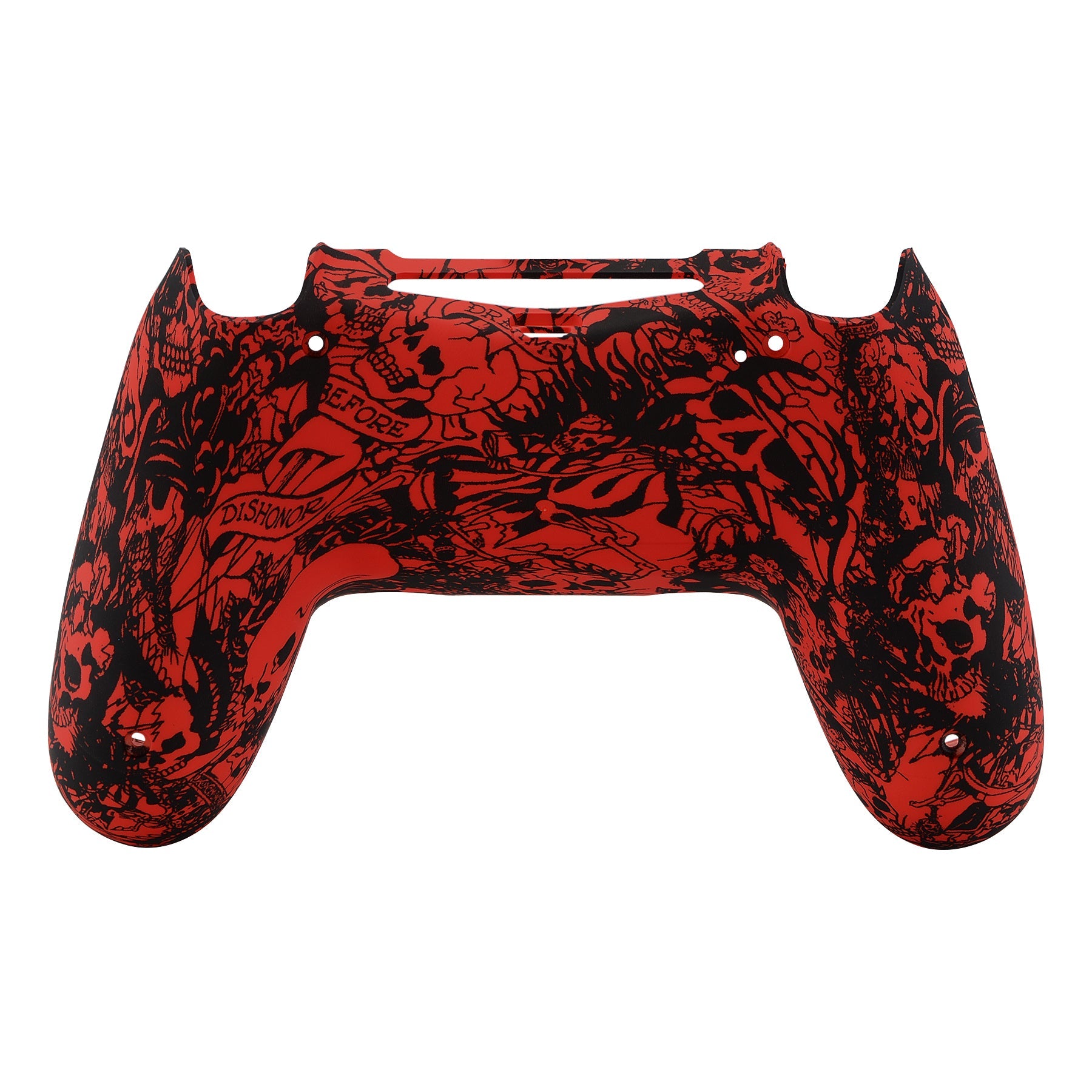 eXtremeRate Retail Demons and Monsters Bottom Shell, Soft Touch Back Housing Case Cover, Game Improvement Replacement Parts for ps4 Slim Pro Controller JDM-040, JDM-050 and JDM-055 - SP4BS04