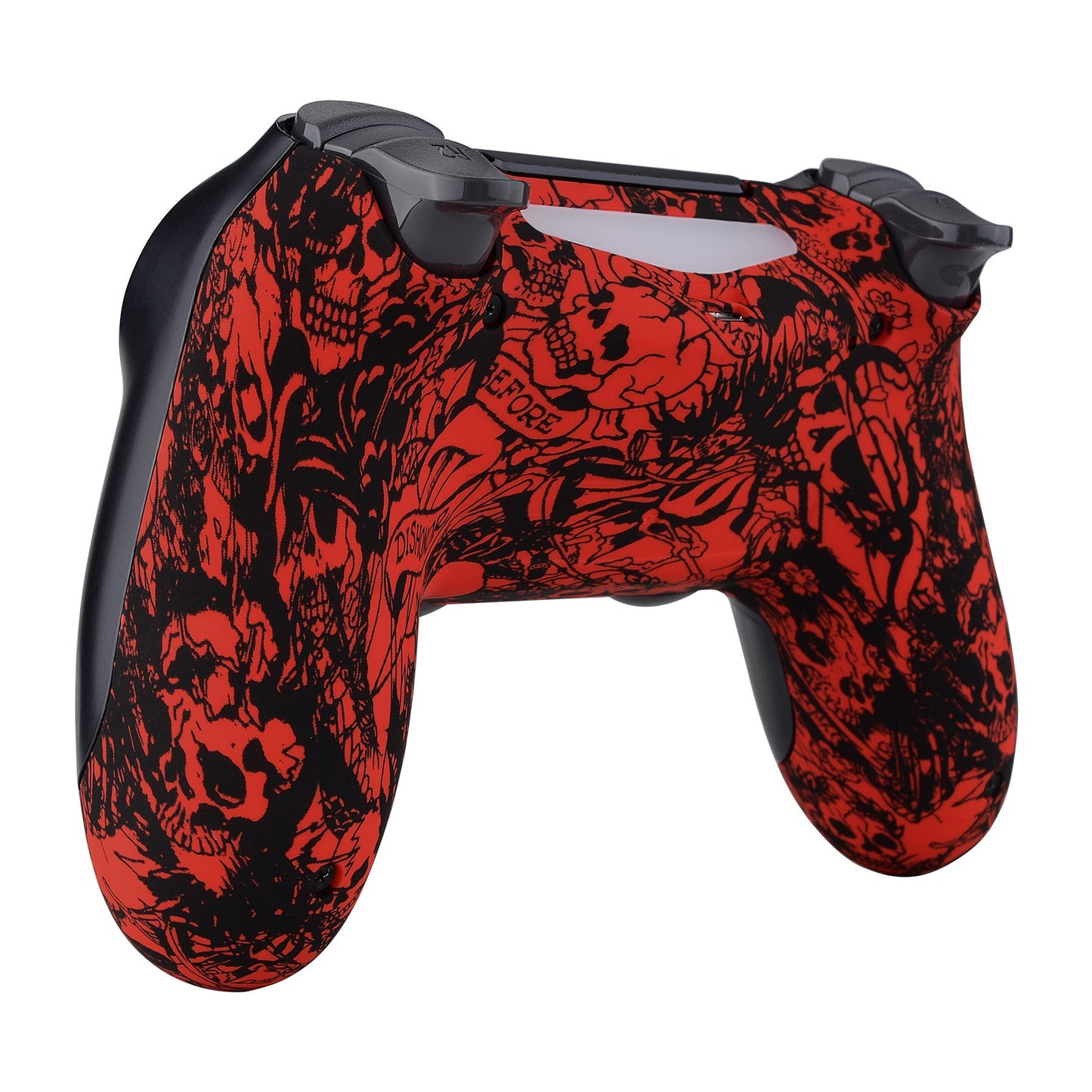 eXtremeRate Retail Demons and Monsters Bottom Shell, Soft Touch Back Housing Case Cover, Game Improvement Replacement Parts for ps4 Slim Pro Controller JDM-040, JDM-050 and JDM-055 - SP4BS04