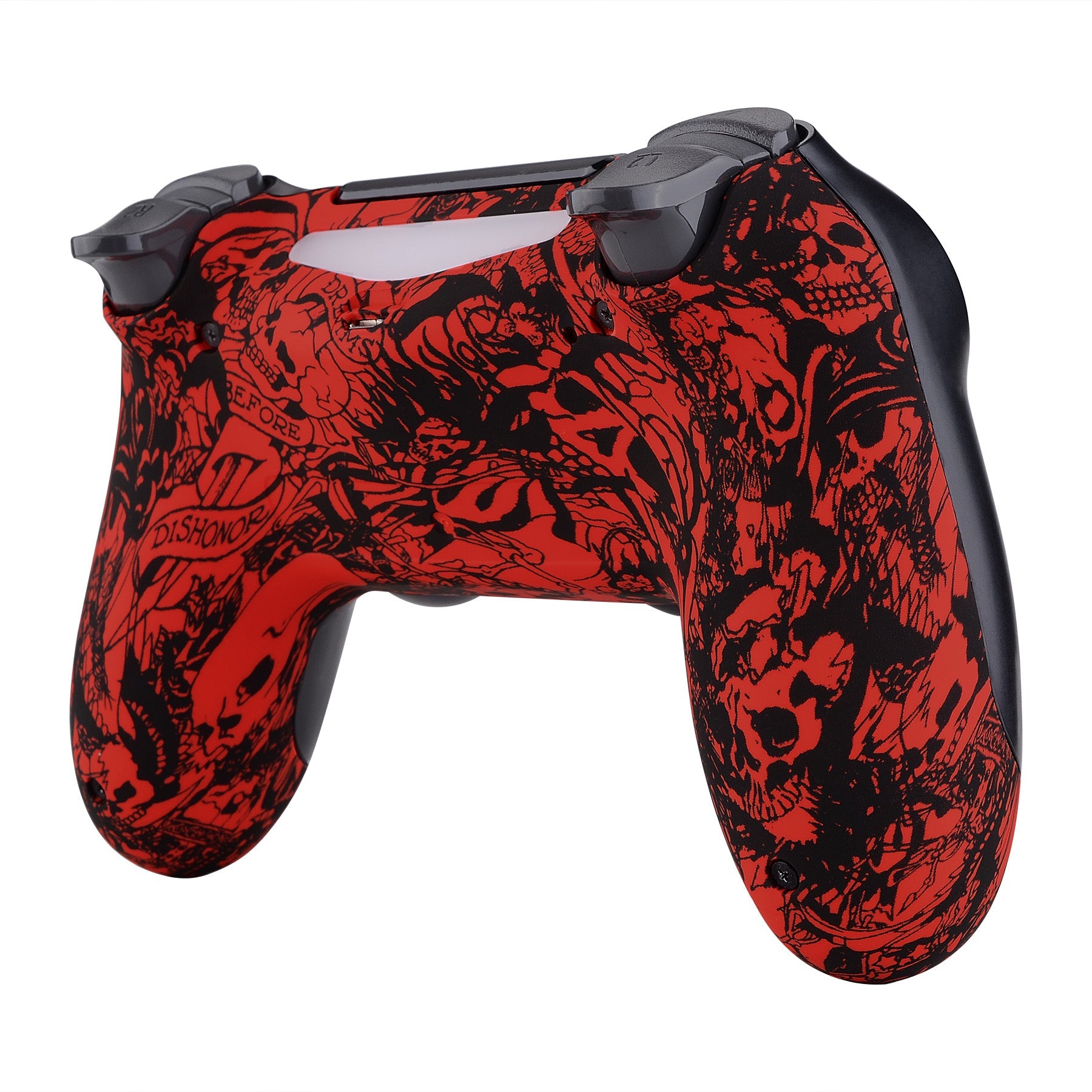eXtremeRate Retail Demons and Monsters Bottom Shell, Soft Touch Back Housing Case Cover, Game Improvement Replacement Parts for ps4 Slim Pro Controller JDM-040, JDM-050 and JDM-055 - SP4BS04