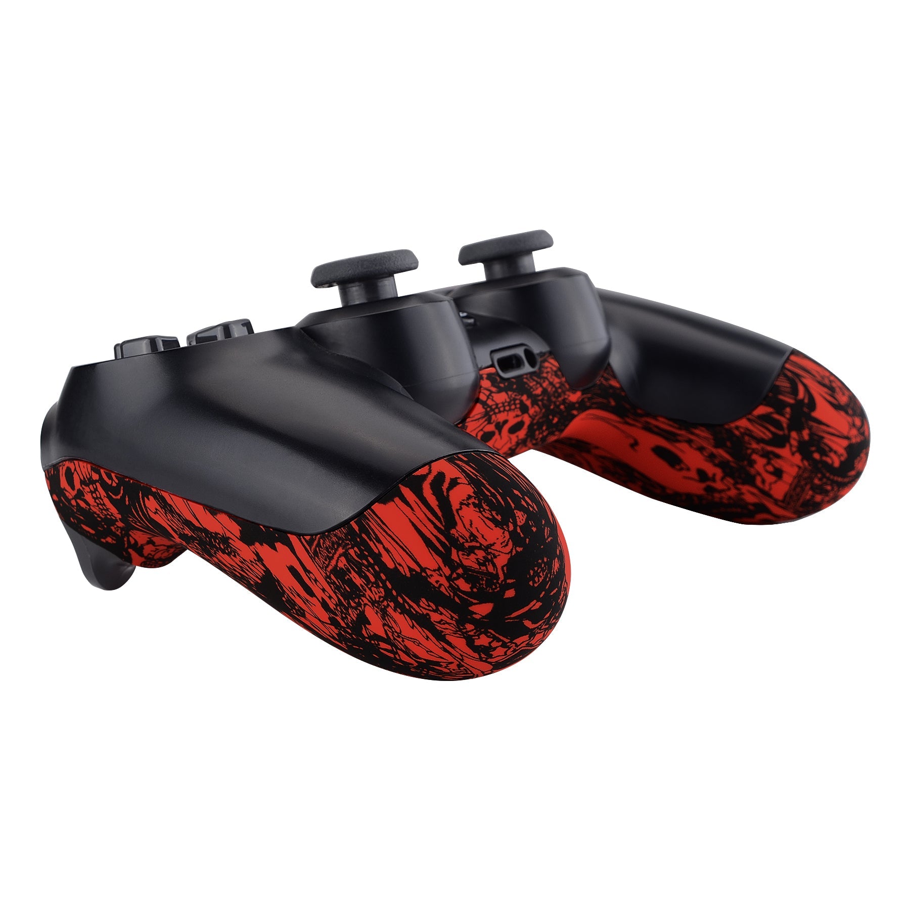 eXtremeRate Retail Demons and Monsters Bottom Shell, Soft Touch Back Housing Case Cover, Game Improvement Replacement Parts for ps4 Slim Pro Controller JDM-040, JDM-050 and JDM-055 - SP4BS04