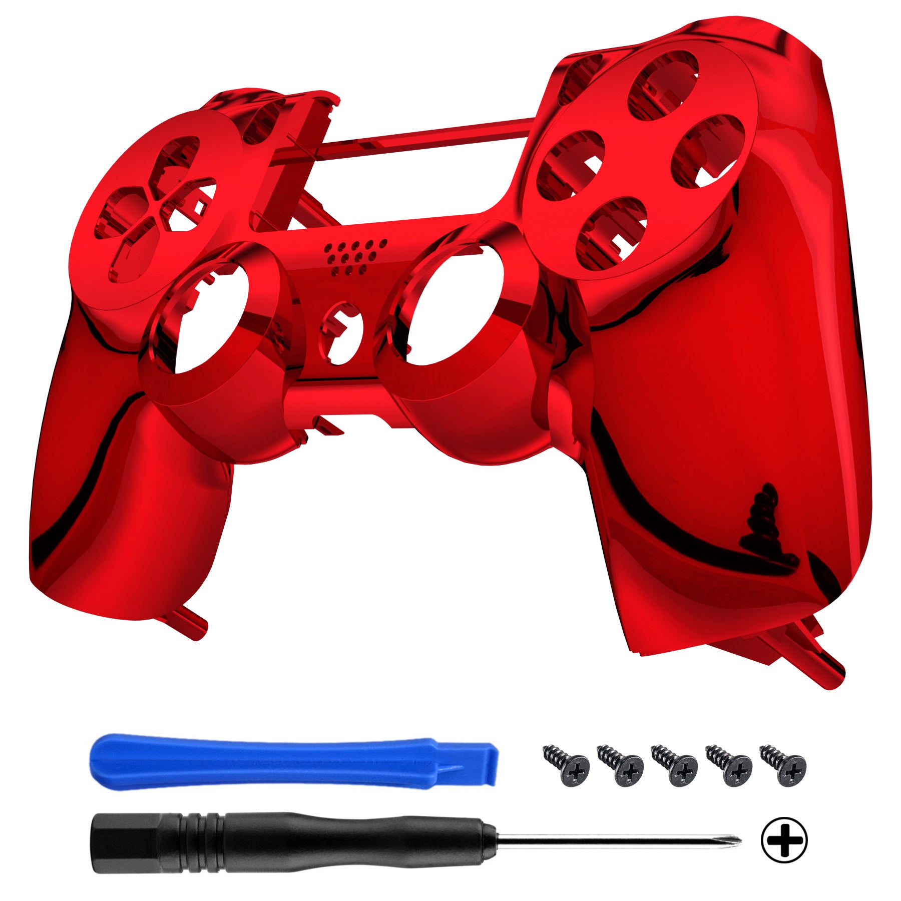 eXtremeRate Chrome Red Edition Custom Front Housing Shell