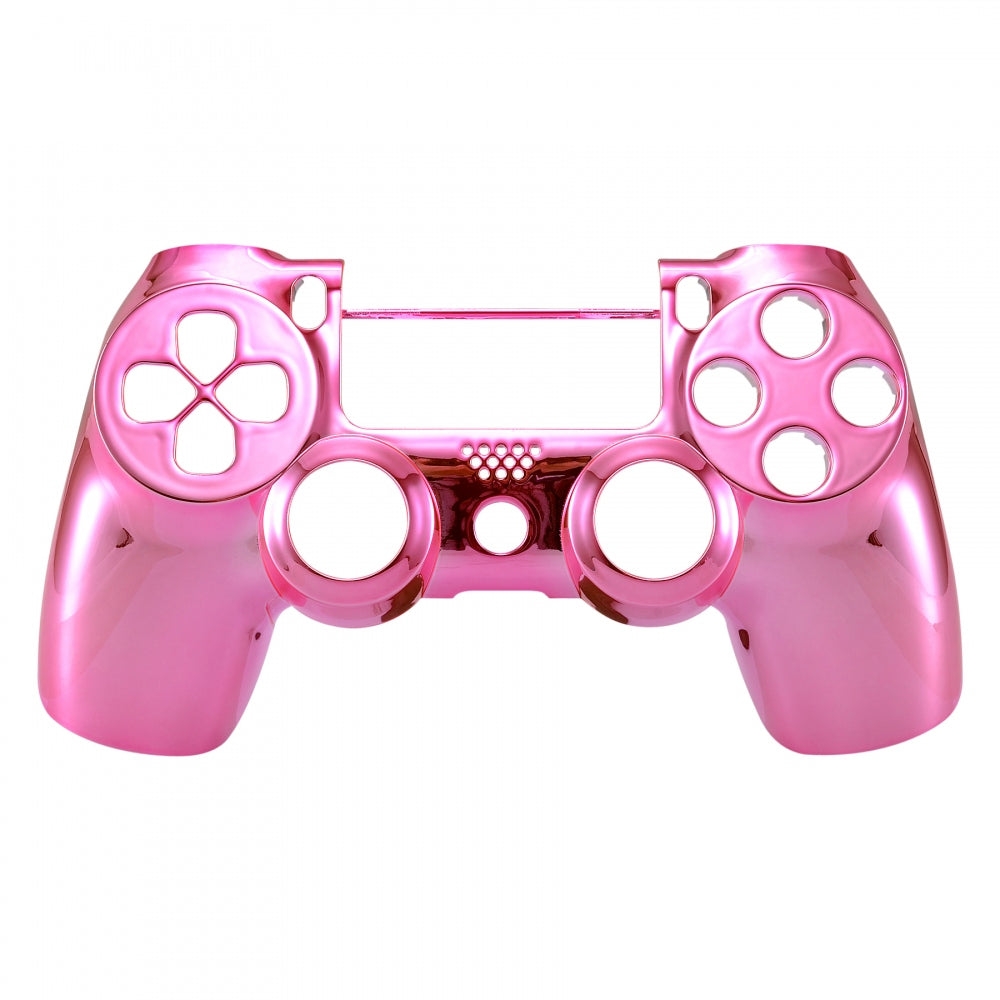eXtremeRate Retail Chrome Pink Edition Front Housing Shell Faceplate for ps4 Slim ps4 Pro Controller (CUH-ZCT2 JDM-040 JDM-050 JDM-055) - SP4FD06