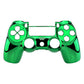 eXtremeRate Retail Chrome Green Faceplate Cover Front Housing Shell Replacement Kit for ps4 Slim ps4 Pro Controller (CUH-ZCT2 JDM-040 JDM-050 JDM-055) - SP4FD08