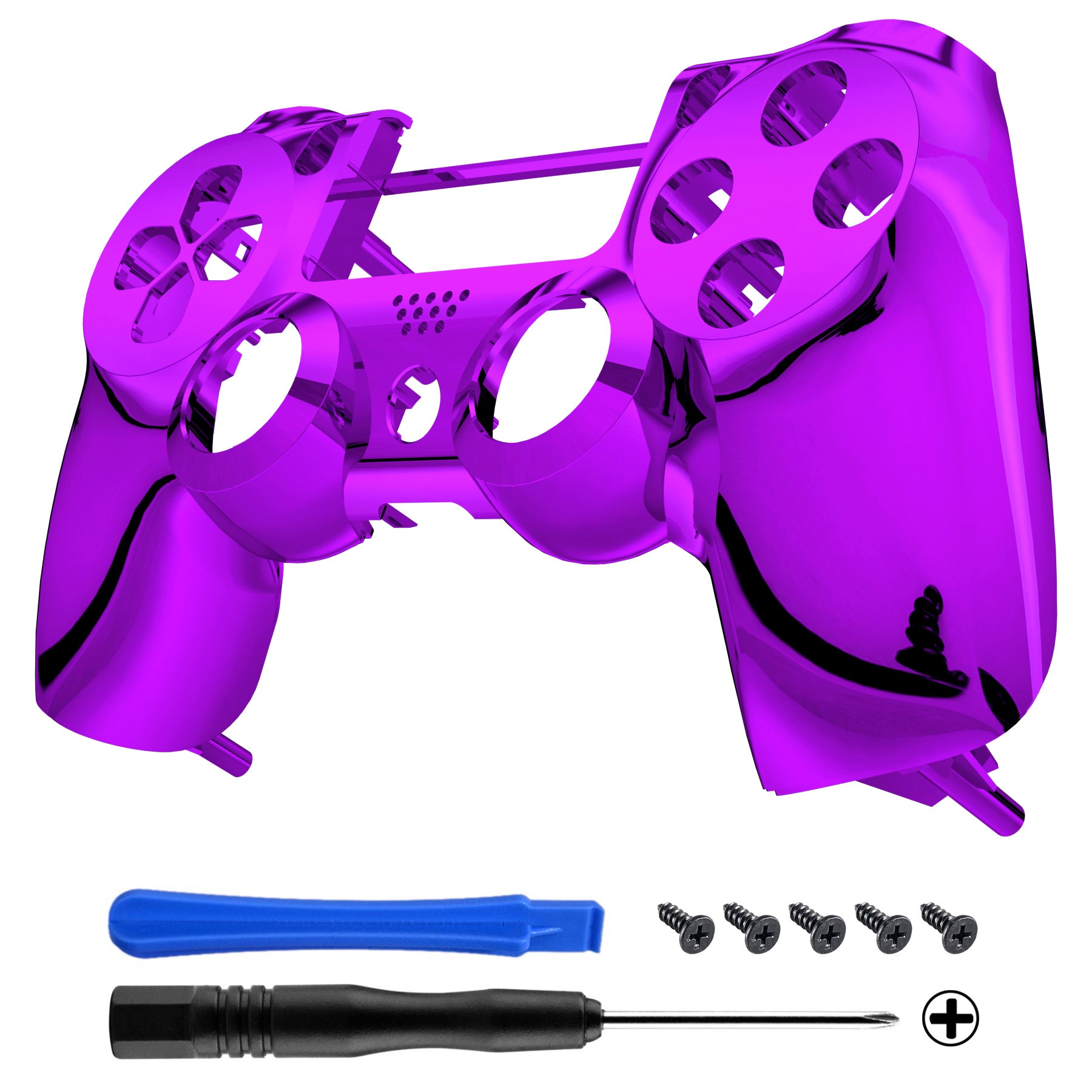 eXtremeRate Chrome Purple Edition Custom Front Housing Shell
