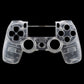 eXtremeRate Retail Transparent Clear Faceplate Cover Front Housing Shell Matte Replacement Kit for  for ps4 Pro Slim Controller (CUH-ZCT2 JDM-040 JDM-050 JDM-055) - SP4FM01