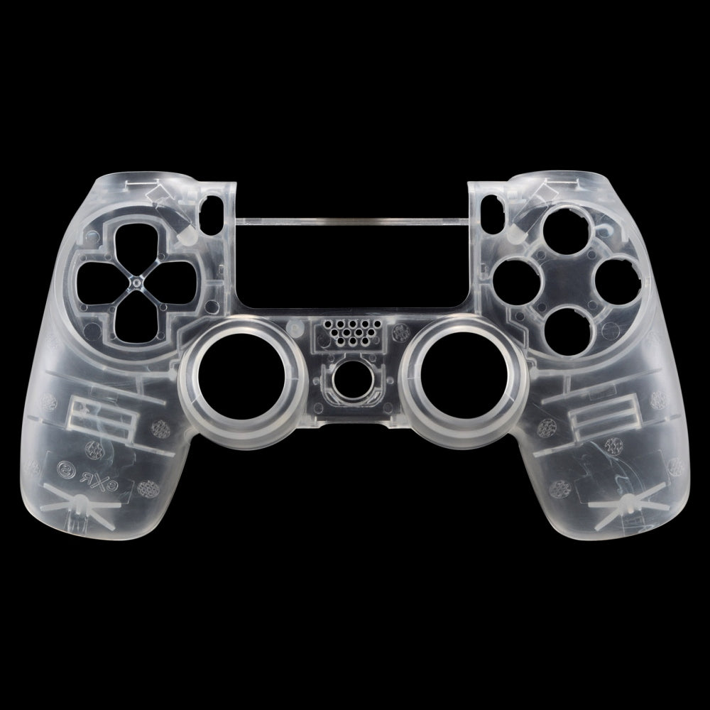 eXtremeRate Retail Transparent Clear Faceplate Cover Front Housing Shell Matte Replacement Kit for  for ps4 Pro Slim Controller (CUH-ZCT2 JDM-040 JDM-050 JDM-055) - SP4FM01
