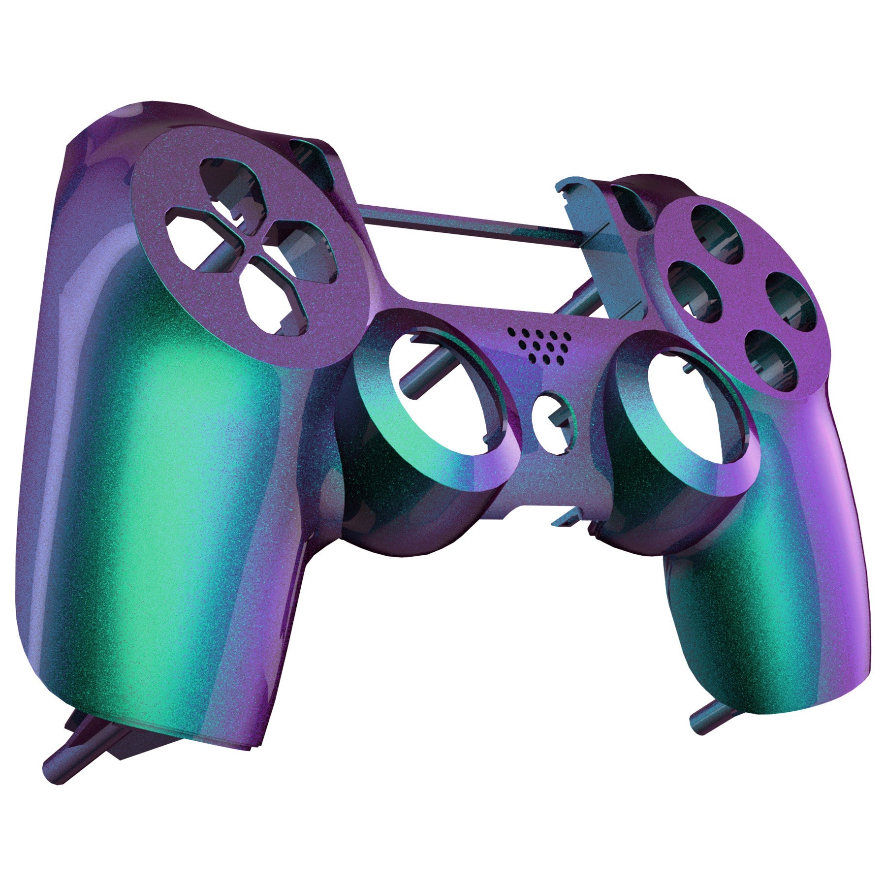 eXtremeRate Chameleon Green Purple Glossy Replacement Front