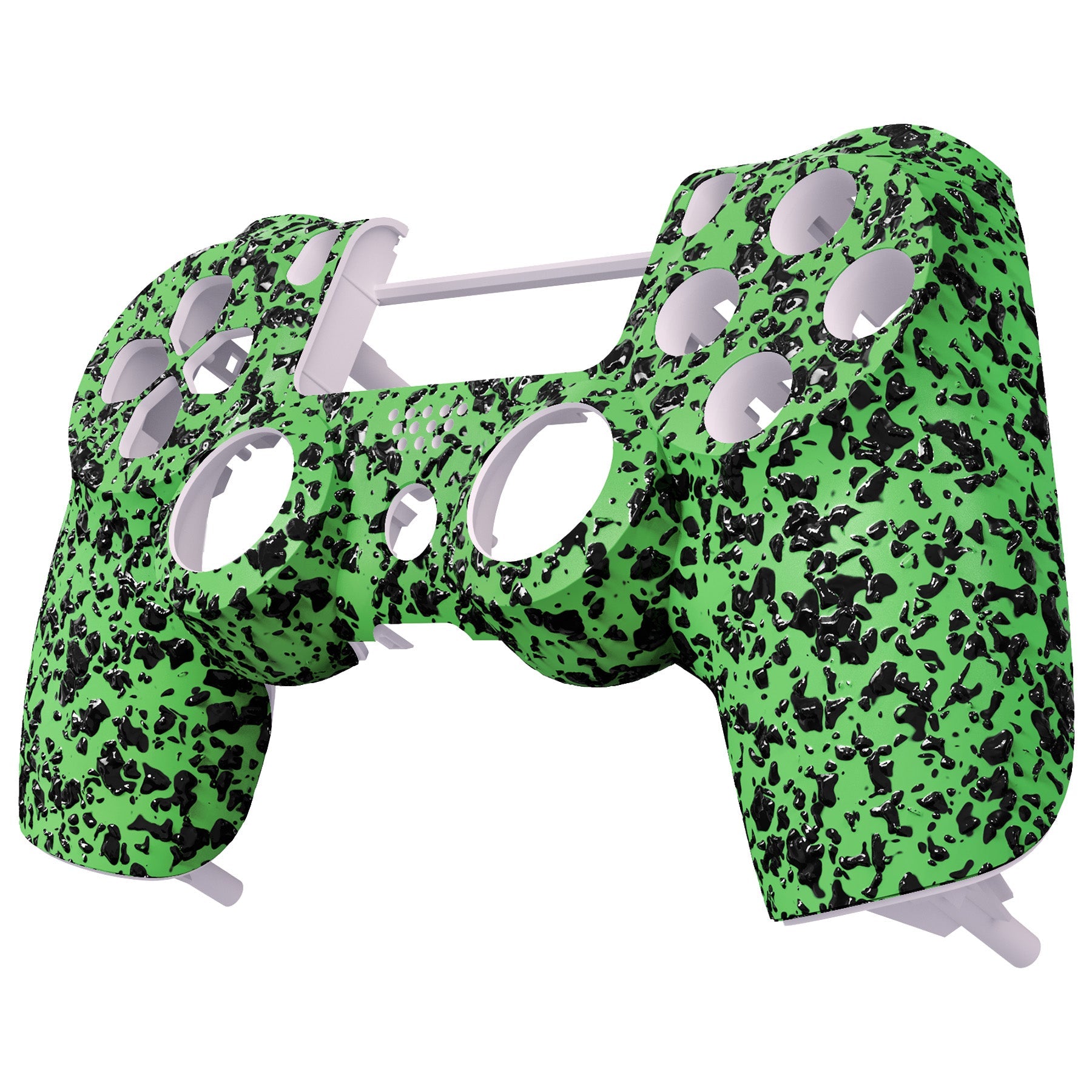 eXtremeRate Textured Green 3D Splashing Custom DIY Faceplate Shell