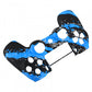 eXtremeRate Retail Blue Coating Splash Faceplate Cover Front Housing Shell Case Soft Touch Replacement Kit for ps4 Pro Slim Controller (CUH-ZCT2 JDM-040 JDM-050 JDM-055) - SP4FS09