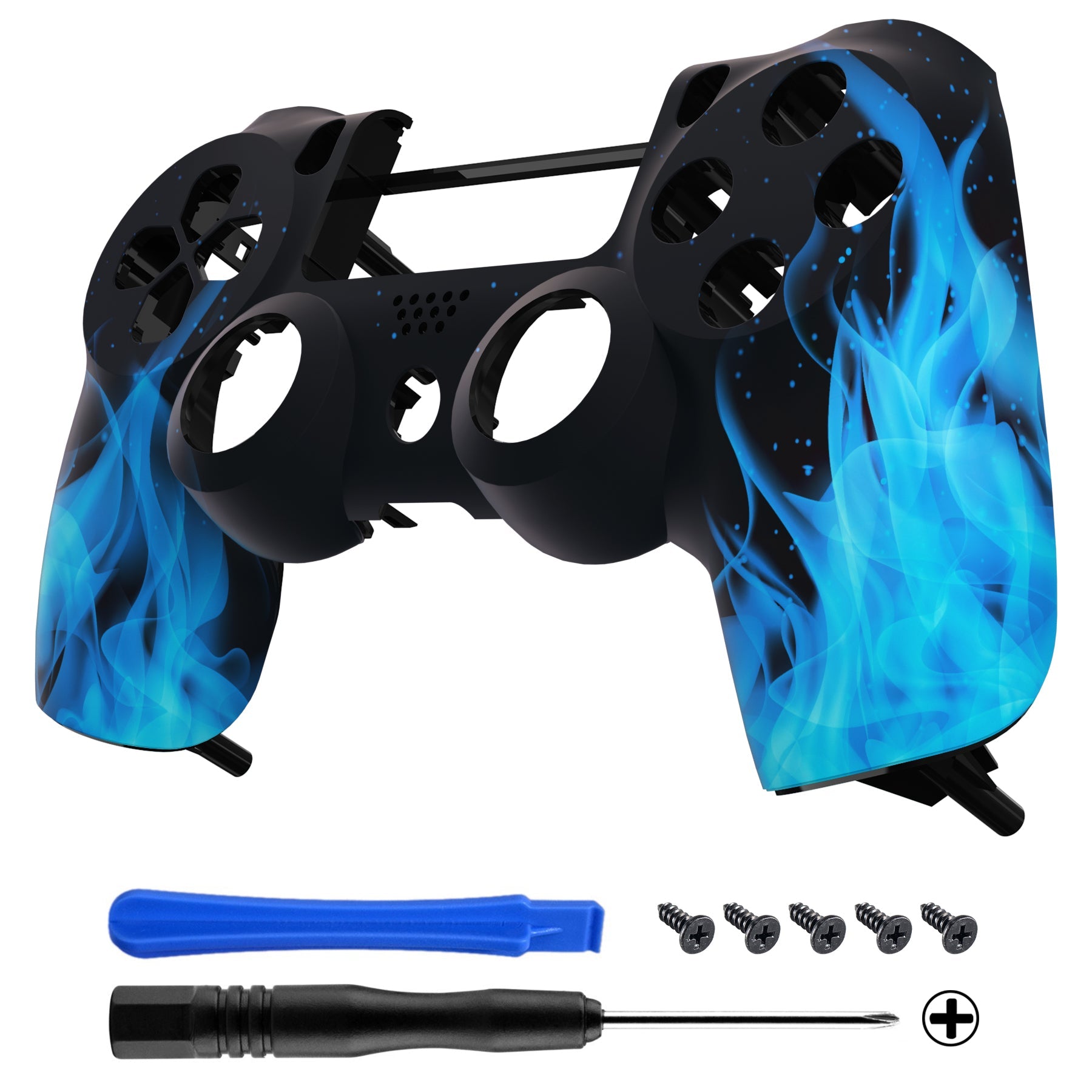 eXtremeRate Blue Flame Patterned Custom Faceplate Cover