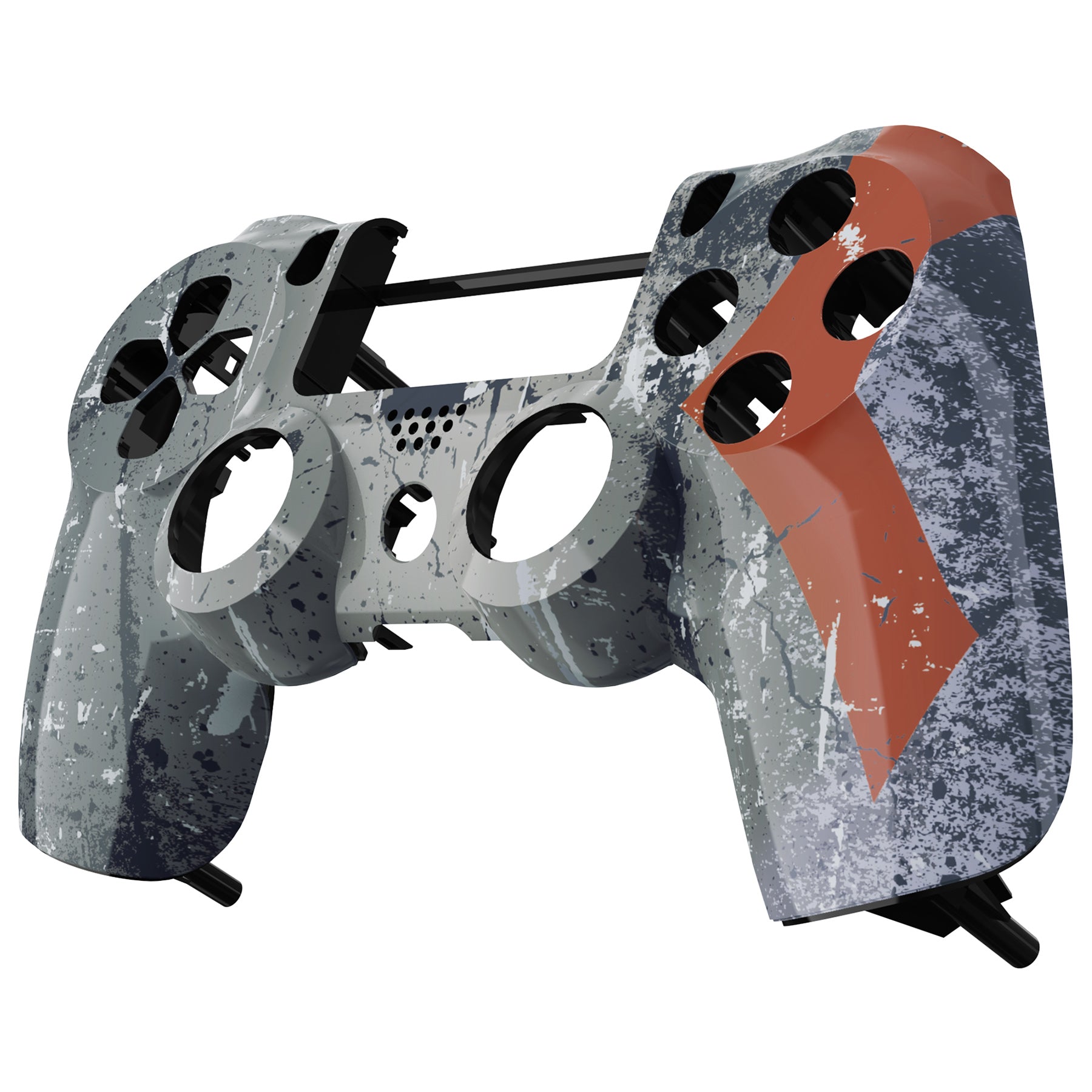 eXtremeRate Retail Patterned Hydro Dipped Front Housing Shell Case for ps4 Slim Pro Game Controller (CUH-ZCT2 JDM-040 JDM-050 JDM-055) - SP4FT25