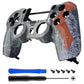 eXtremeRate Retail Patterned Hydro Dipped Front Housing Shell Case for ps4 Slim Pro Game Controller (CUH-ZCT2 JDM-040 JDM-050 JDM-055) - SP4FT25