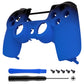 eXtremeRate Retail Shadow Blue Soft Touch Grip Front Housing Shell Faceplate for ps4 Slim Pro Controller (CUH-ZCT2 JDM-040 JDM-050 JDM-055) - SP4FX11