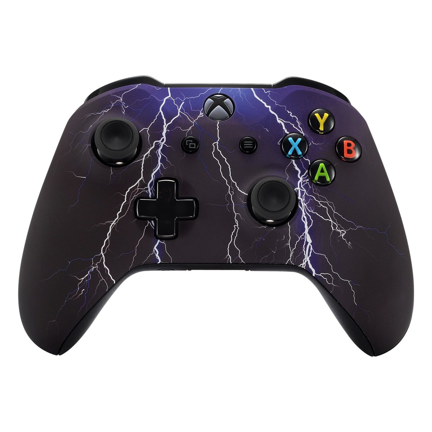 eXtremeRate Retail Purple Storm Patterned Soft Touch Top Shell for Xbox One X & One S Controller - SXOFT15X