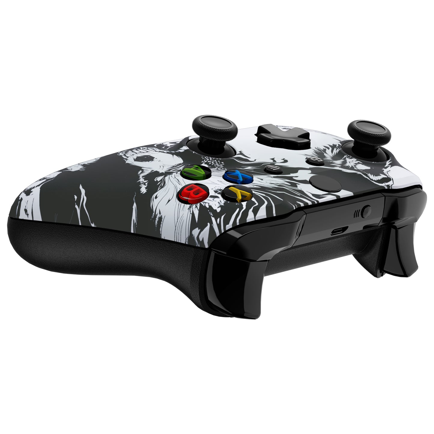 eXtremeRate Retail New Wolve Soul Faceplate Cover Soft Touch Front Housing Shell Comfortable Soft Grip Replacement Kit for Xbox One X & One S Controller - SXOFT59X