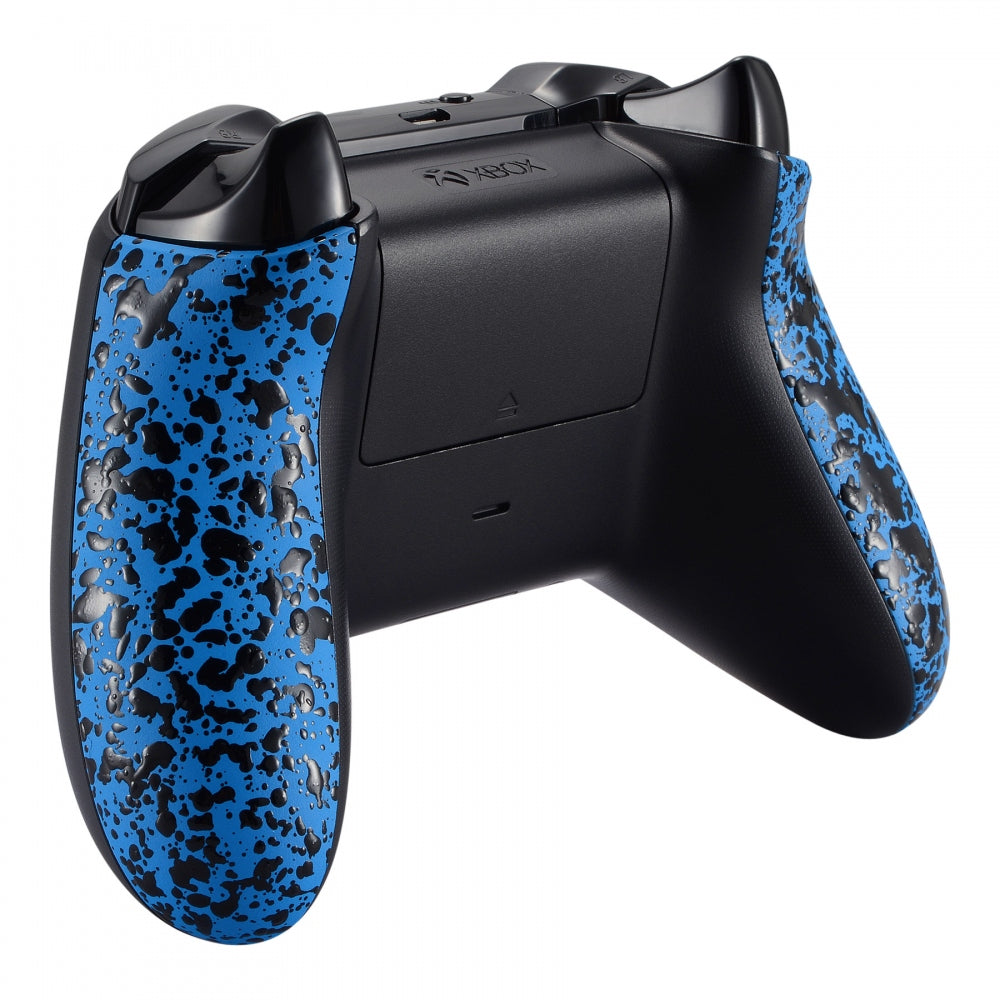 eXtremeRate Textured Blue Back Panels, Comfortable Non-Slip Side
