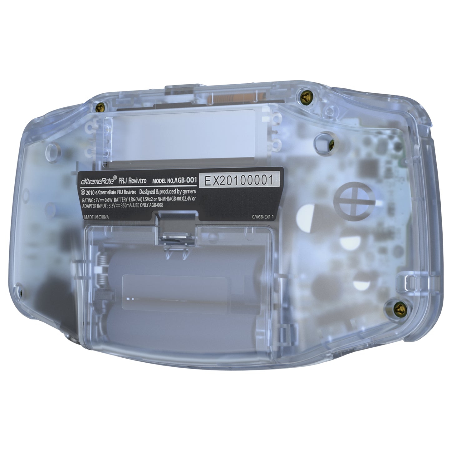 eXtremeRate Retail IPS Ready Upgraded eXtremeRate Glacier Blue Replacement Shell Full Housing Cover & Black Screen Lens for Gameboy Advance – Compatible with Both IPS & Standard LCD – Console & IPS Screen NOT Included - TAGM5006B