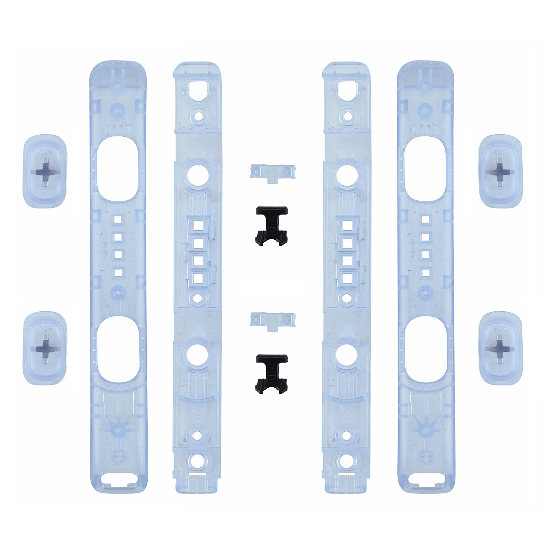 eXtremeRate Retail Glacier Blue Replacement shell for Nintendo Switch Joycon Strap, Custom Joy-Con Wrist Strap Housing Buttons for Nintendo Switch - 2 Pack - UEM506