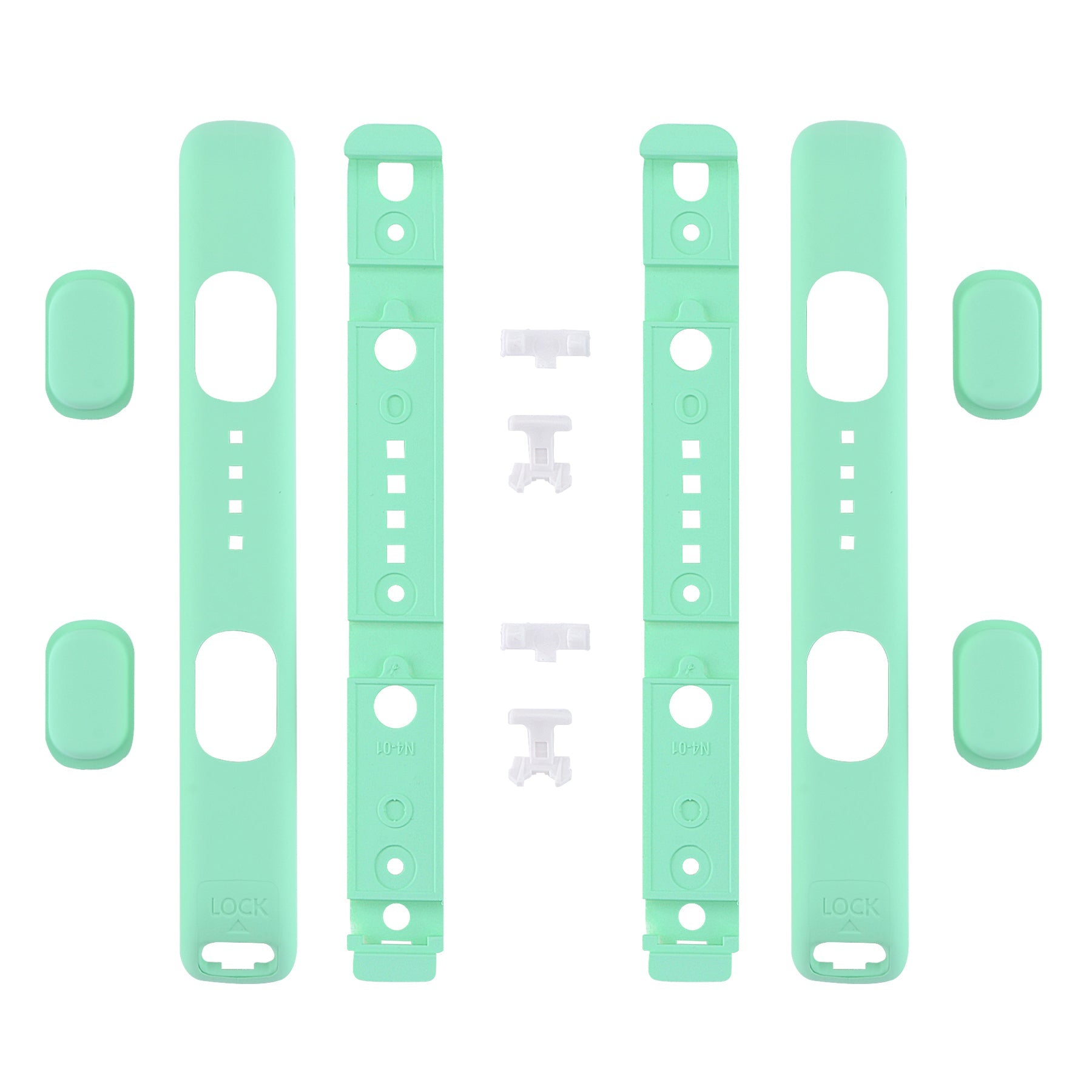 eXtremeRate Retail Mint Green Touch Replacement shell for Nintendo Switch Joycon Strap, Custom Joy-Con Wrist Strap Housing Buttons for Nintendo Switch - 2 Pack - UEP308