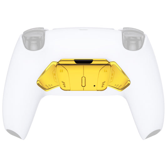 eXtremeRate Retail Chrome Gold Replacement Redesigned K1 K2 K3 K4 Back Buttons Housing Shell for PS5 Controller eXtremeRate RISE4 Remap Kit - Controller & RISE4 Remap Board NOT Included - VPFD4001