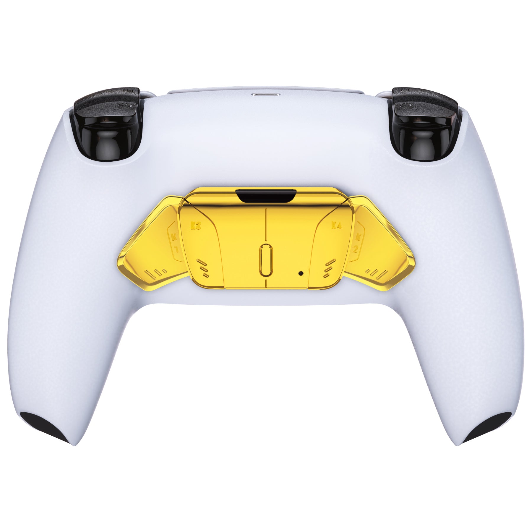 eXtremeRate Retail Chrome Gold Replacement Redesigned K1 K2 K3 K4 Back Buttons Housing Shell for PS5 Controller eXtremeRate RISE4 Remap Kit - Controller & RISE4 Remap Board NOT Included - VPFD4001
