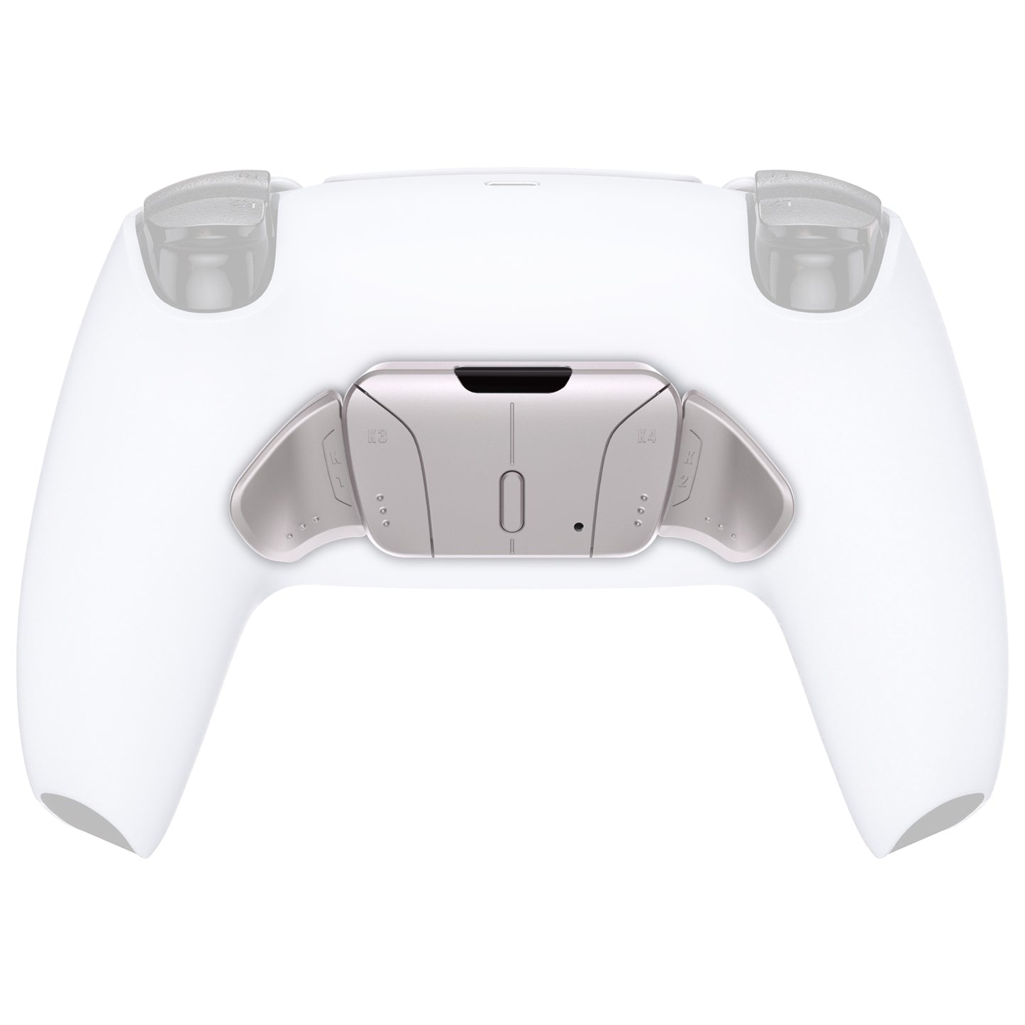 eXtremeRate Retail Turn RISE & RISE4 to RISE4 RMB Kit – Silver Real Metal Buttons (RMB) Version K1 K2 K3 K4 Back Buttons Housing & Remap PCB Board for PS5 Controller eXtremeRate RISE & RISE4 Remap kit - VPFJ7001