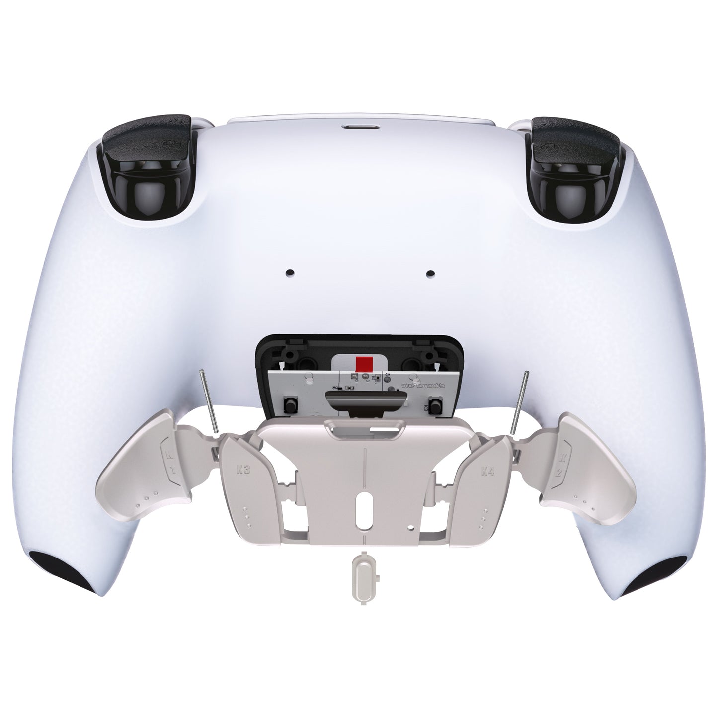 eXtremeRate Retail Turn RISE & RISE4 to RISE4 RMB Kit – Silver Real Metal Buttons (RMB) Version K1 K2 K3 K4 Back Buttons Housing & Remap PCB Board for PS5 Controller eXtremeRate RISE & RISE4 Remap kit - VPFJ7001